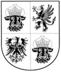 Abbildung zu Frage mv01: „Welches Wappen gehört zum Bundesland Mecklenburg-Vorpommern?“ — die nummerierten Bildfelder entsprechen den Antwortmöglichkeiten 1 bis 4.